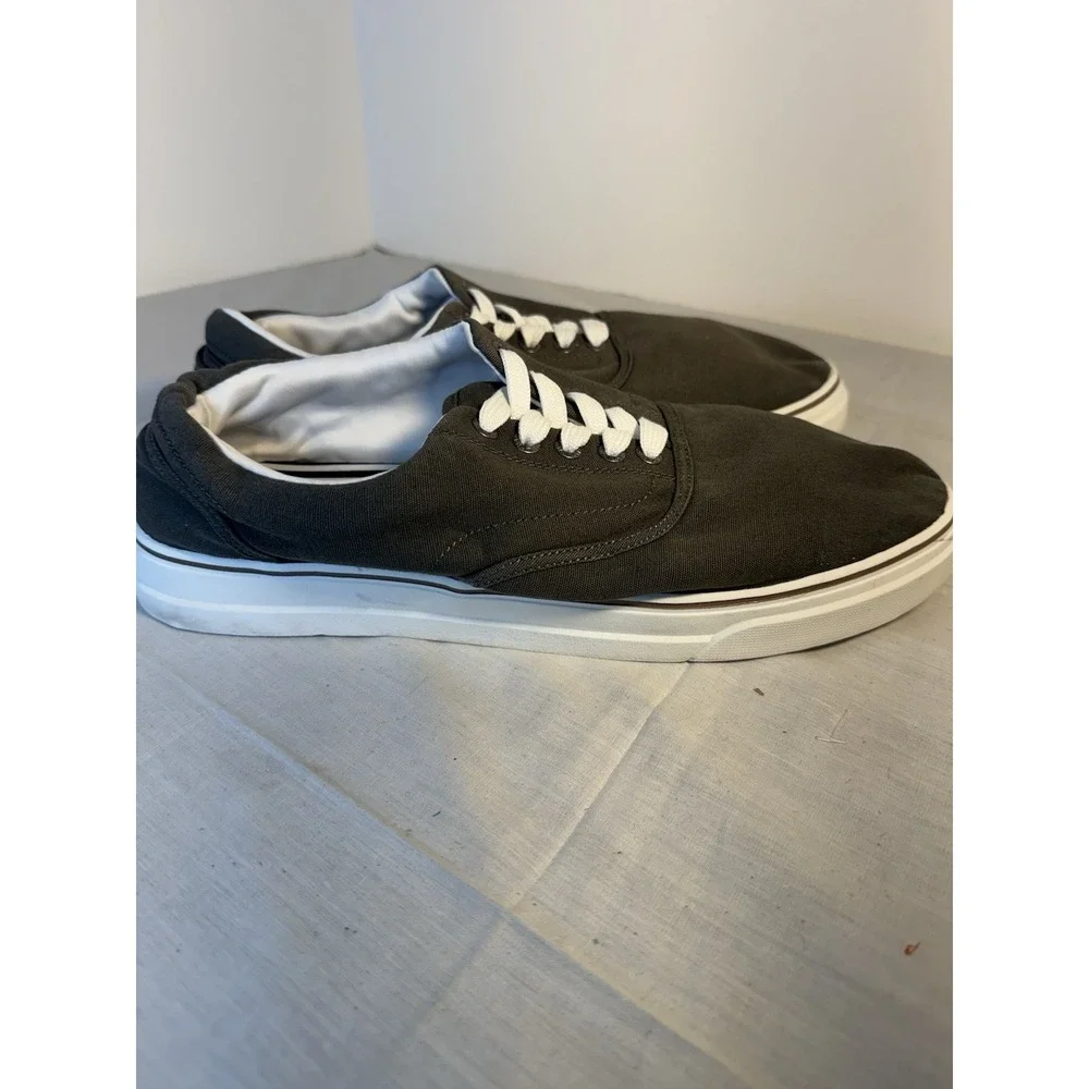 Chaps Mens Low Profile Green Canvas Shoes Size 10.5